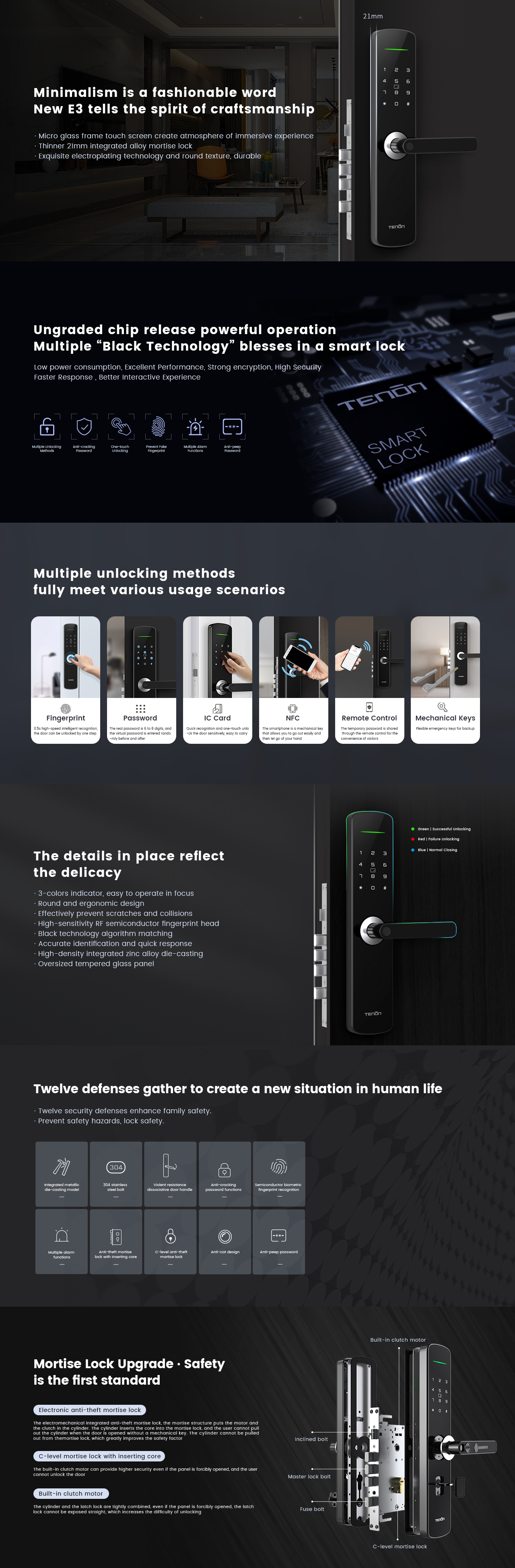 Details von Digital Fingerprint Touchscreen Passwort Smart Handle Lock