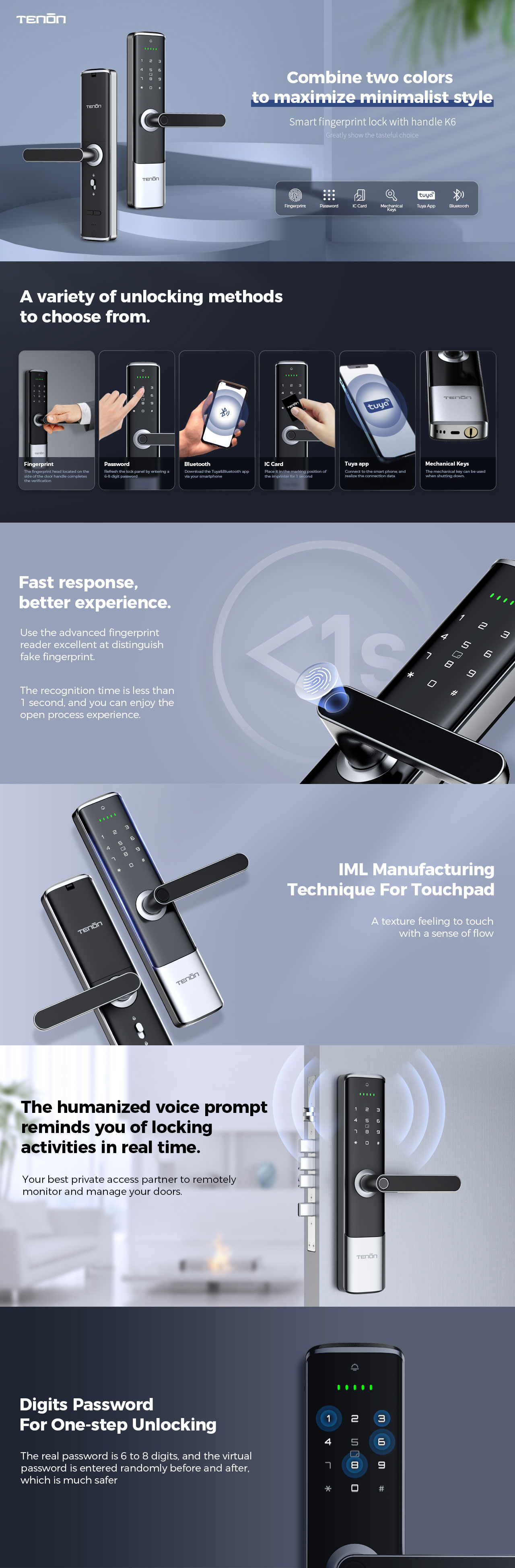 Details von Elektronische Smartbell Minmalist Designs Smart Bluetooth Hebel Lock